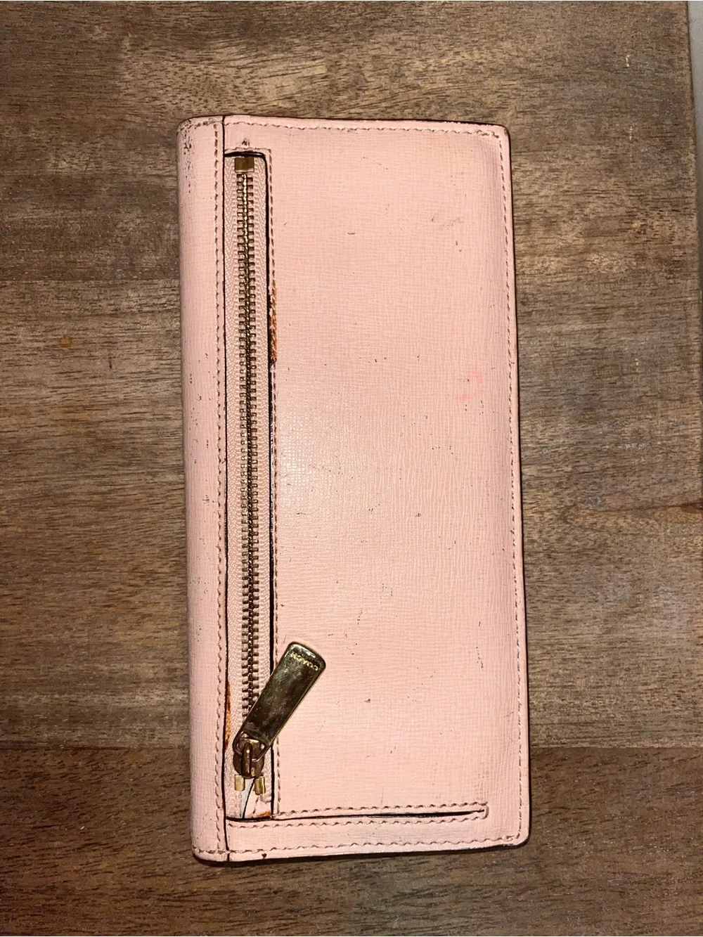 Coach Pink Slim Bifold Wallet with Zip Coin Pocket